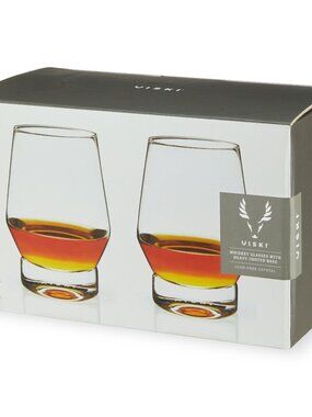 Viski Whiskey Glasses with Heavy Footed Base
